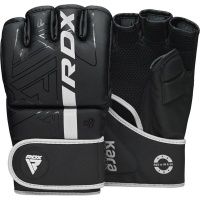Перчатки тренировочные RDX Grappling F6 L черн/бел.мат. (арт. GGR-F6MW-L)